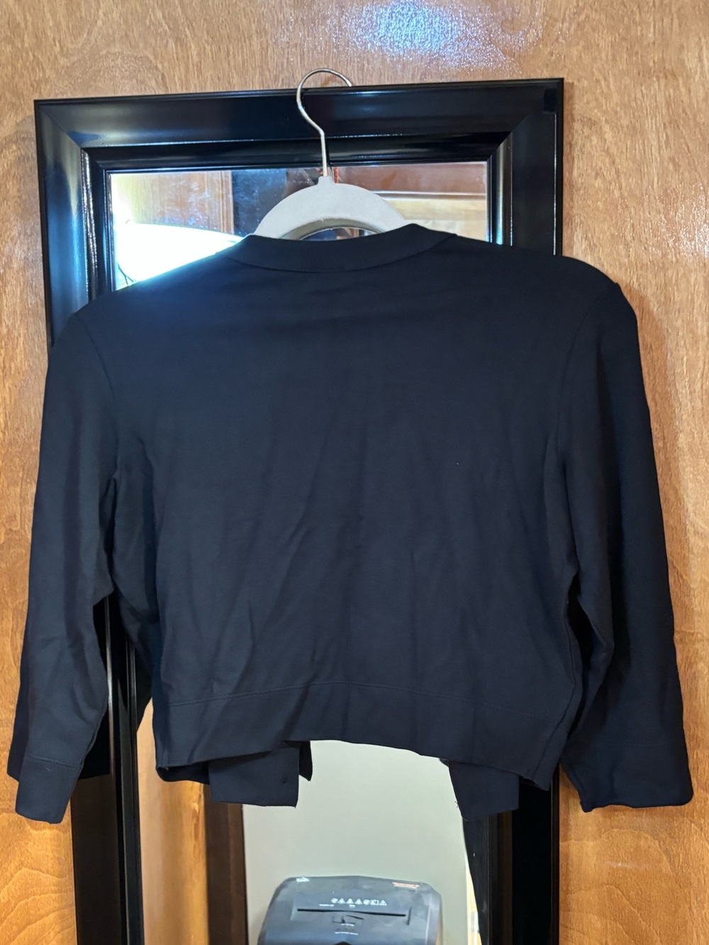 NWT - SKIMS Smooth Lounge Cropped Cardigan – Obsidian Black – Size Medium - Picture 2 of 4